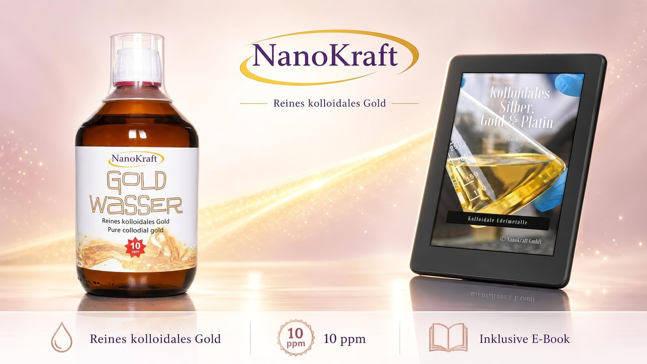 Kolloidales Gold 10 ppm – laborgeprüft, 99,99 % Reingold, Made in Austria