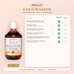 Kolloidales Gold 10 ppm – laborgeprüft, 99,99 % Reingold, Made in Austria