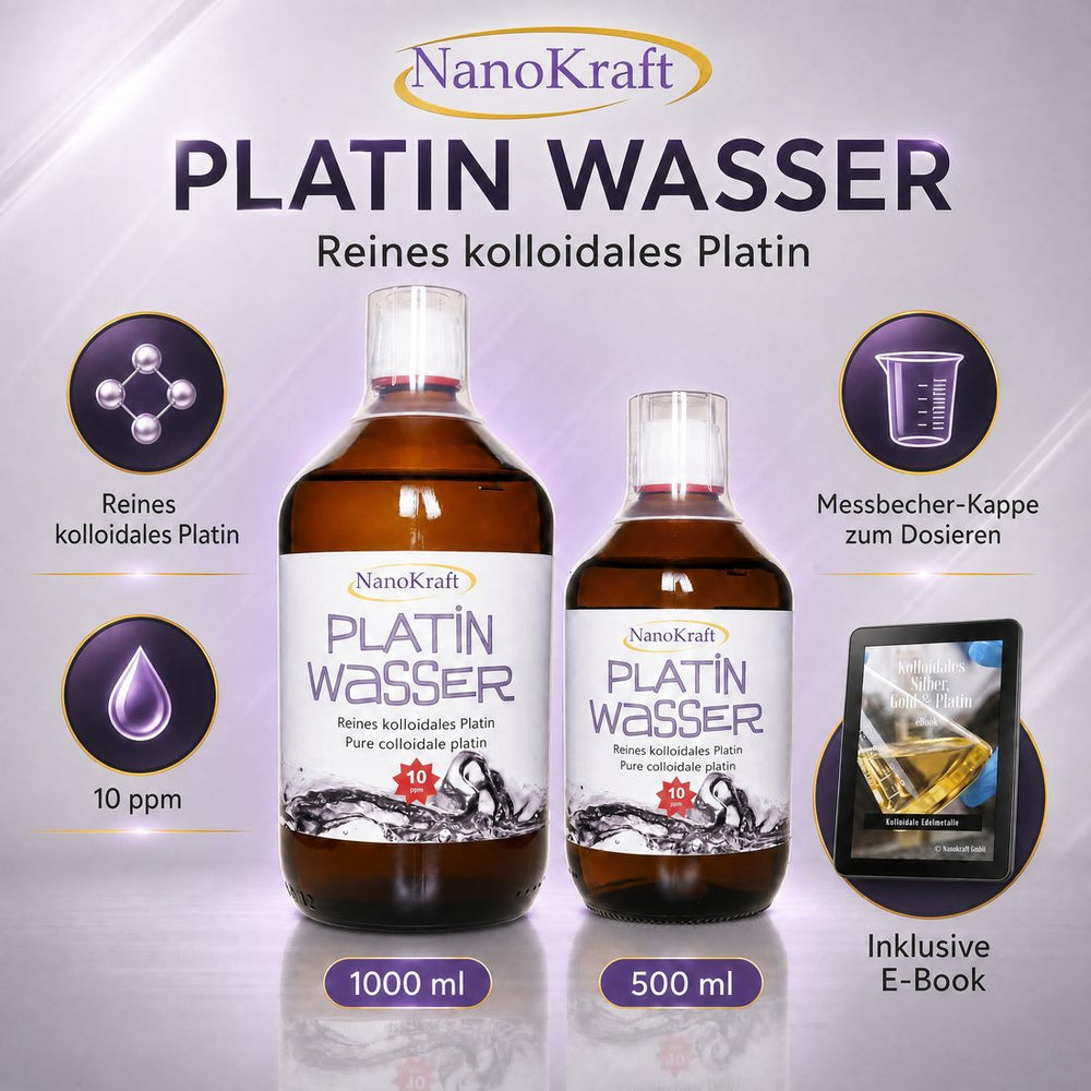 Kolloidales Platin 10 ppm – laborgeprüft, 99,99 % Reinplatin, Made in Austria