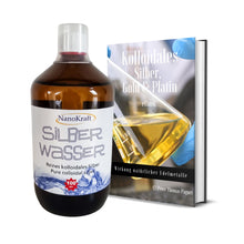 Lade das Bild in den Galerie-Viewer, Kolloidales Silber 1000ml - 100ppm mit E-Book und Messbecher