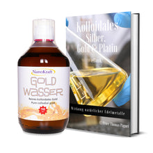 Lade das Bild in den Galerie-Viewer, Kolloidales Gold 500ml - 10ppm mit Gratis E-Book - NanoKraft GmbH