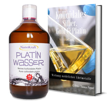 Lade das Bild in den Galerie-Viewer, Kolloidales Platin 1000ml - 10ppm, mit Gratis E-Book - NanoKraft GmbH