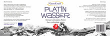 Lade das Bild in den Galerie-Viewer, Kolloidales Platin 500ml - 10ppm mit Gratis E-Book - NanoKraft GmbH